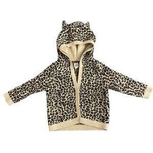 Baby Gap Soft Button Sweater- Leopard print, 12-18m